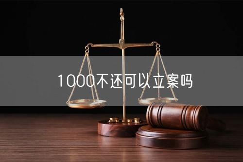 1000不还可以立案吗