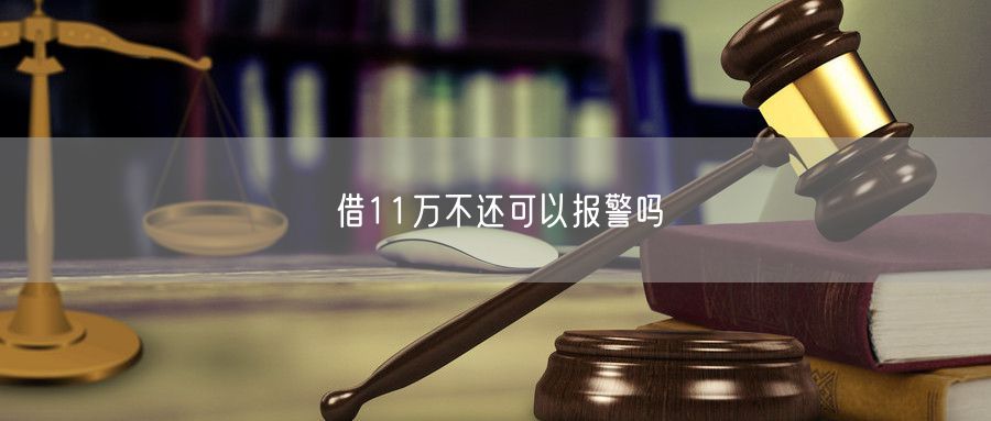 借11万不还可以报警吗