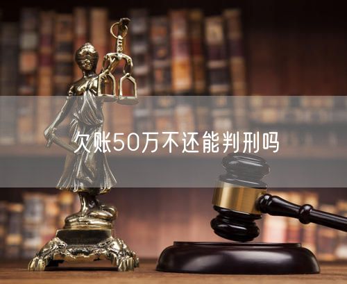 欠账50万不还能判刑吗