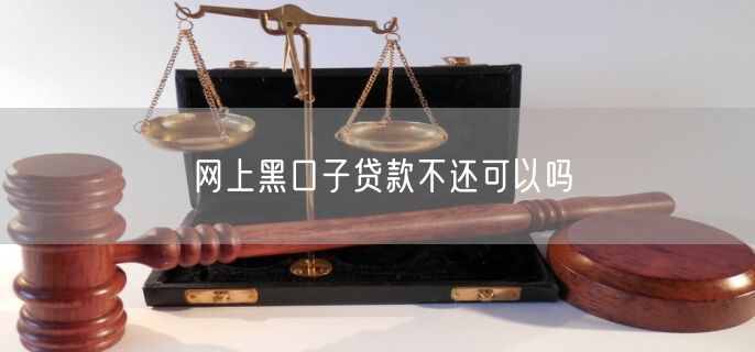 网上黑口子贷款不还可以吗