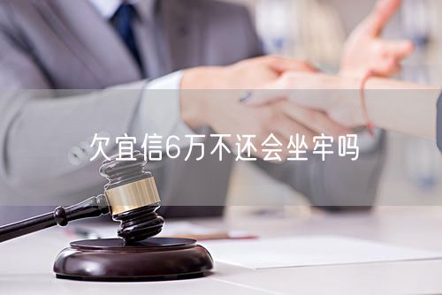 欠宜信6万不还会坐牢吗