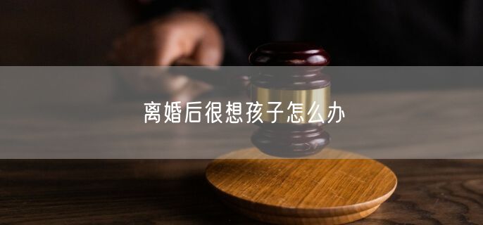 离婚后很想孩子怎么办