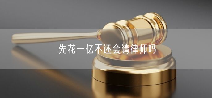 先花一亿不还会请律师吗