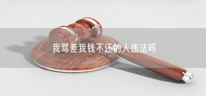 我骂差我钱不还的人违法吗