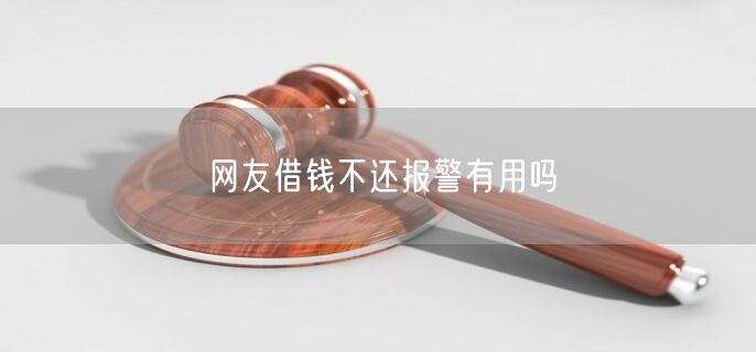 网友借钱不还报警有用吗