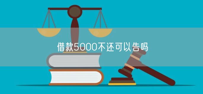 借款5000不还可以告吗