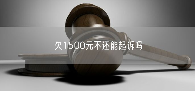 欠1500元不还能起诉吗