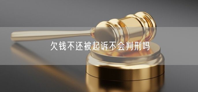 欠钱不还被起诉不会判刑吗