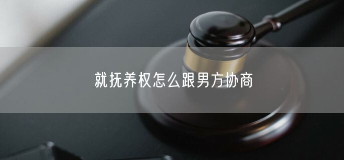 就抚养权怎么跟男方协商