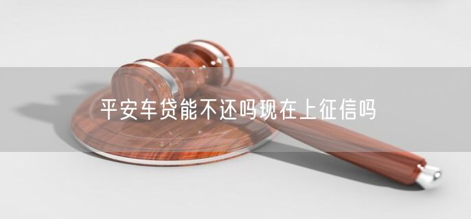 平安车贷能不还吗现在上征信吗