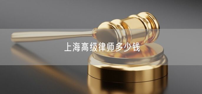 上海高级律师多少钱