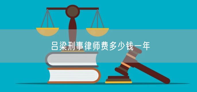 吕梁刑事律师费多少钱一年