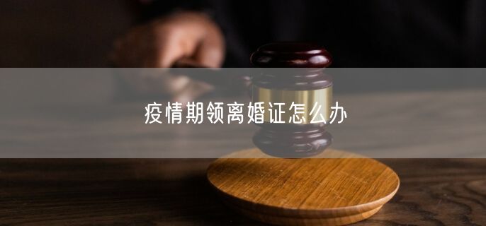 疫情期领离婚证怎么办