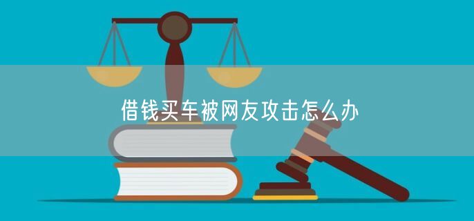 借钱买车被网友攻击怎么办