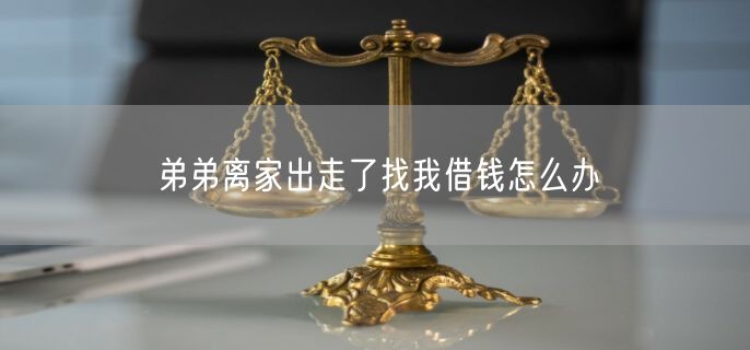 弟弟离家出走了找我借钱怎么办