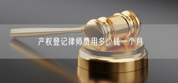 产权登记律师费用多少钱一个月