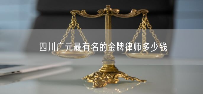 四川广元最有名的金牌律师多少钱