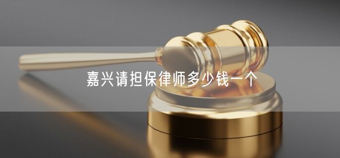 嘉兴请担保律师多少钱一个